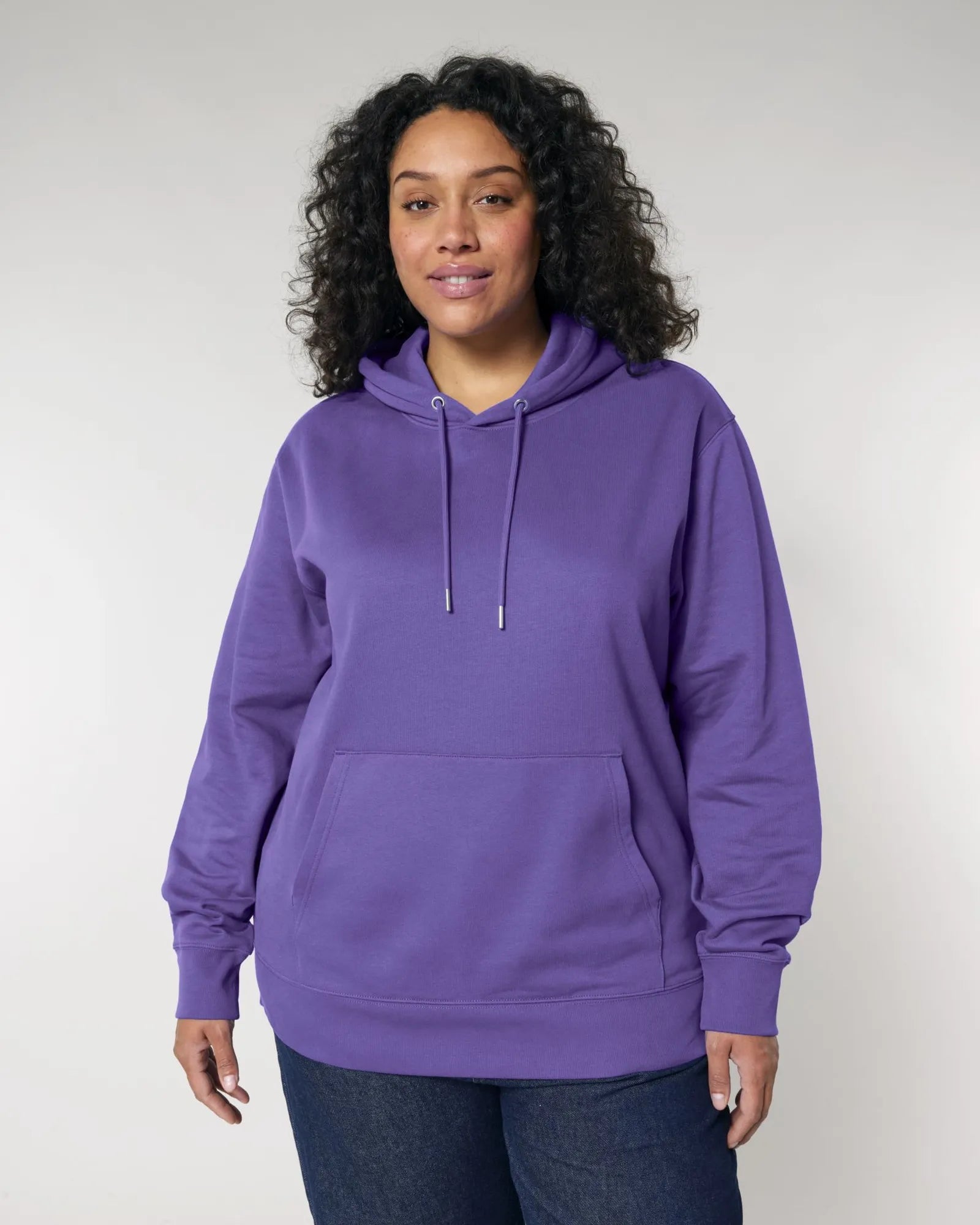 Hoodie biologisch katoen Stanley/Stella om te personaliseren - Purple Love