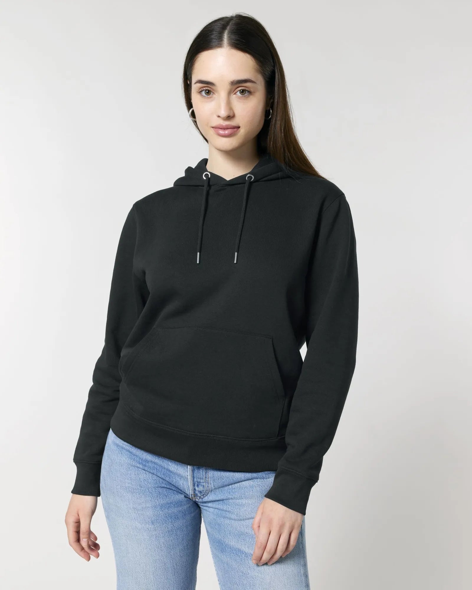 Hoodie biologisch katoen Stanley/Stella om te personaliseren - Zwart