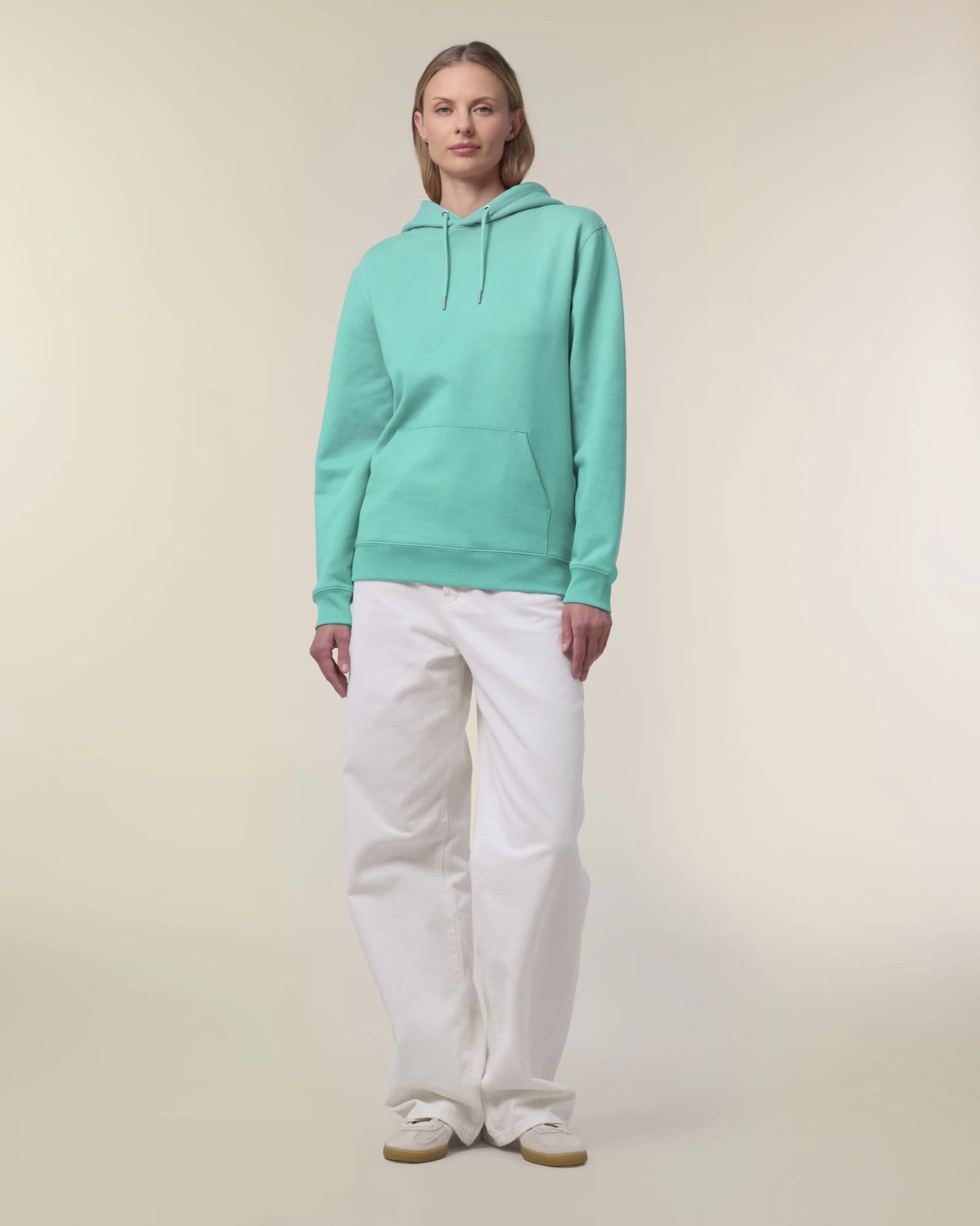 Hoodie biologisch katoen Stanley/Stella om te personaliseren - Poolblauw