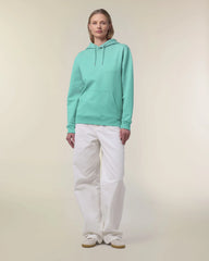 Hoodie biologisch katoen Stanley/Stella om te personaliseren - Poolblauw