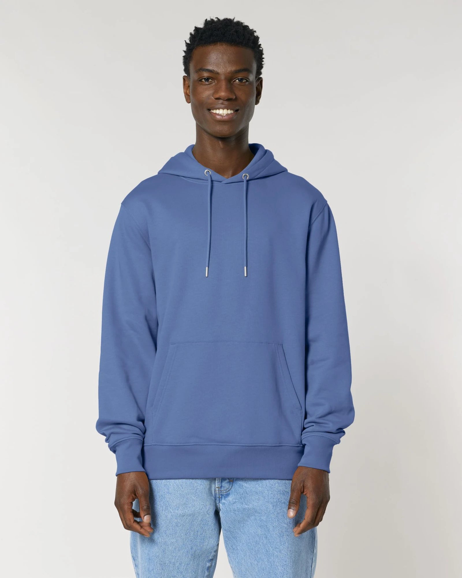 Hoodie biologisch katoen Stanley/Stella om te personaliseren - Helderblauw