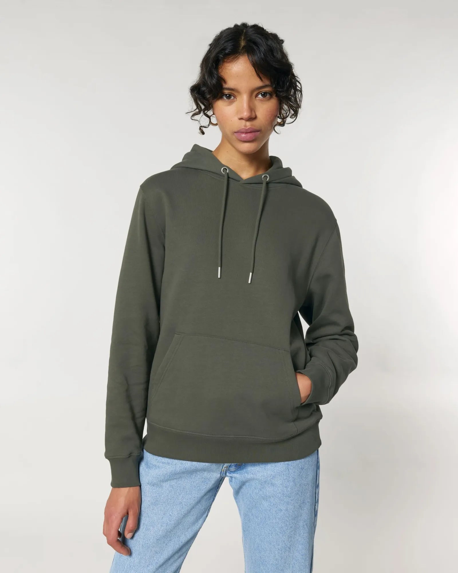 Hoodie biologisch katoen Stanley/Stella om te personaliseren - Kaki