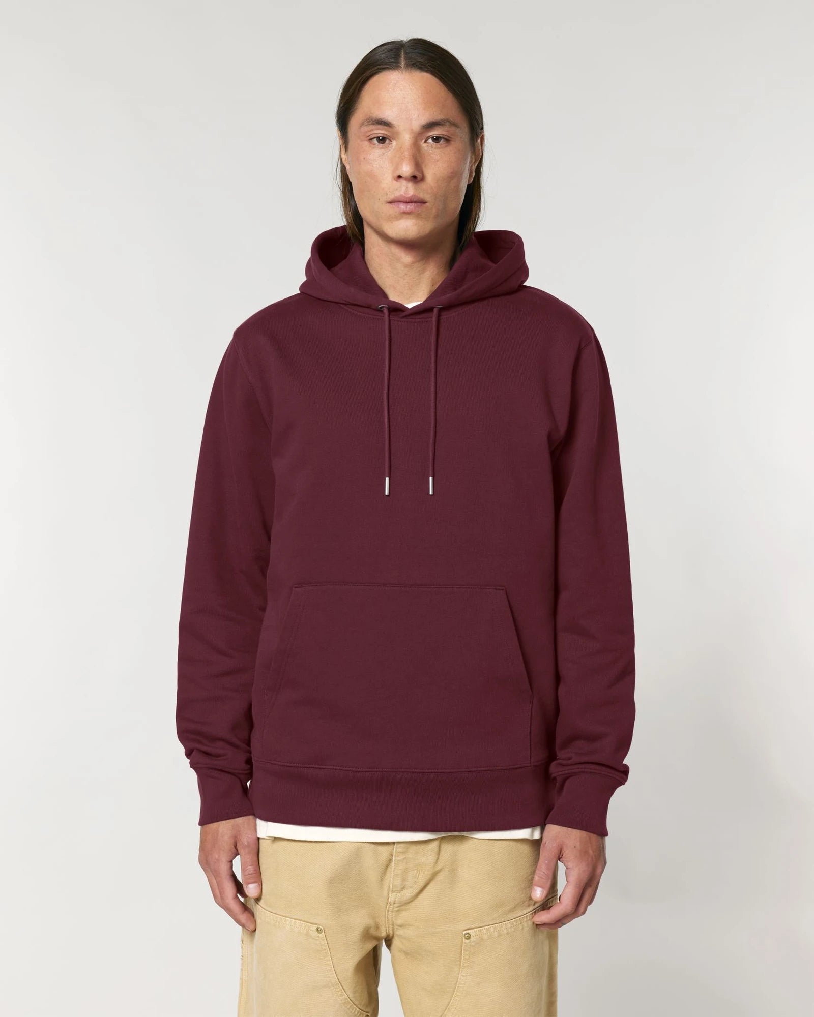 Hoodie biologisch katoen Stanley/Stella om te personaliseren - Bordeauxrood
