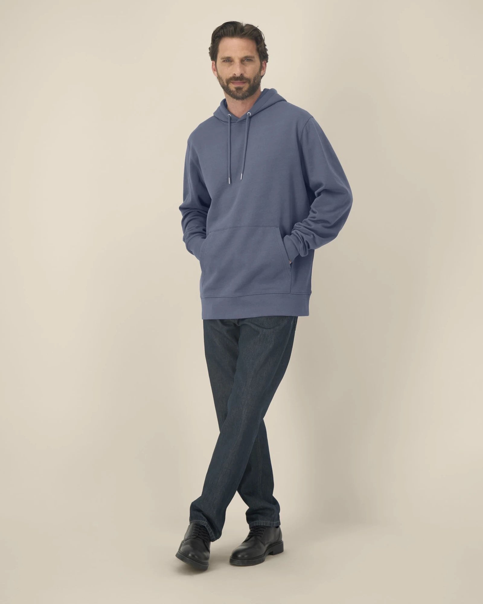 Hoodie biologisch katoen Stanley/Stella om te personaliseren - Blauwgrijs