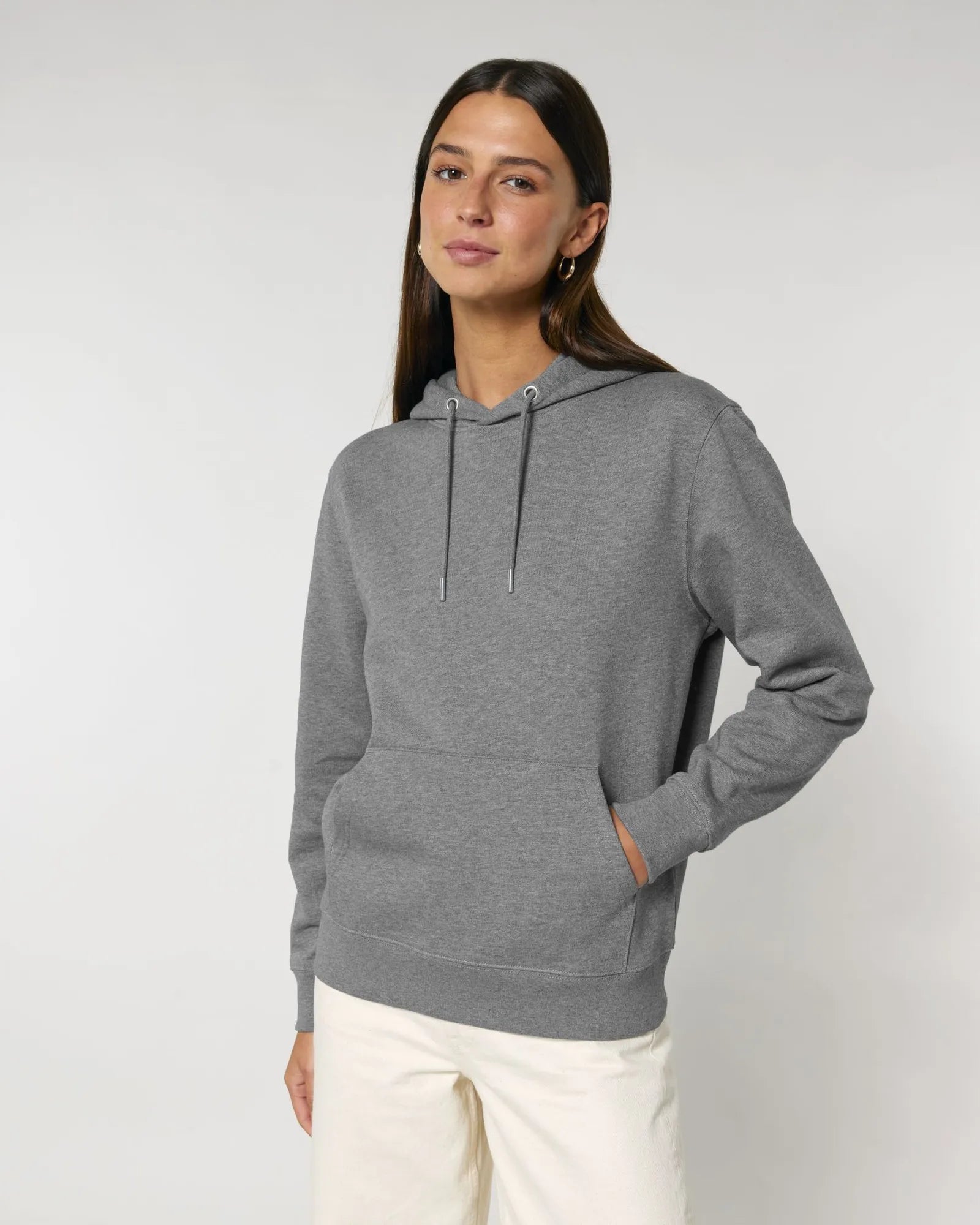 Hoodie biologisch katoen Stanley/Stella om te personaliseren - Gemêleerd grijs