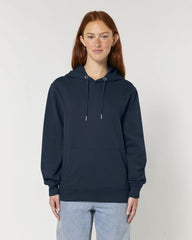 Hoodie biologisch katoen Stanley/Stella om te personaliseren - Marineblauw