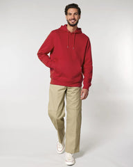 Hoodie biologisch katoen Stanley/Stella om te personaliseren - Rood