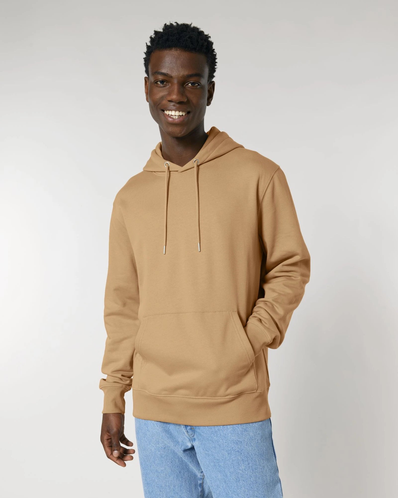 Hoodie biologisch katoen Stanley/Stella om te personaliseren - Latte