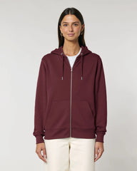 Hoodie bio-katoen Stanley/Stella om te personaliseren - Bordeauxrood
