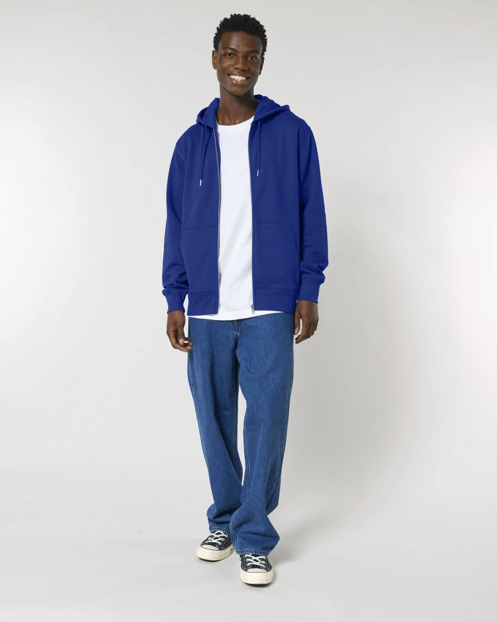 Hoodie bio-katoen Stanley/Stella om te personaliseren - Workerblauw