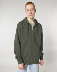 Hoodie bio-katoen Stanley/Stella om te personaliseren - Kaki