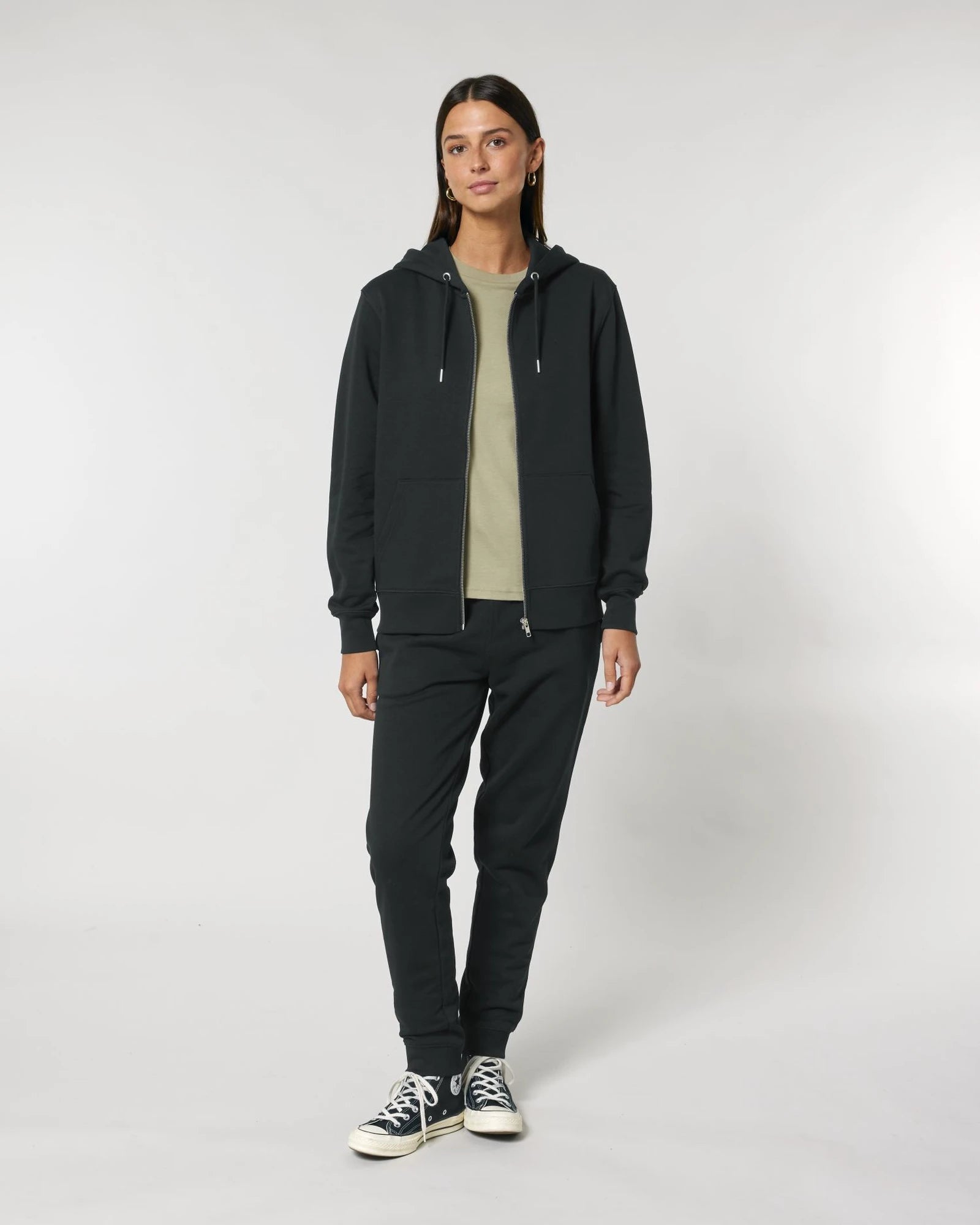 Hoodie bio-katoen Stanley/Stella om te personaliseren - Zwart
