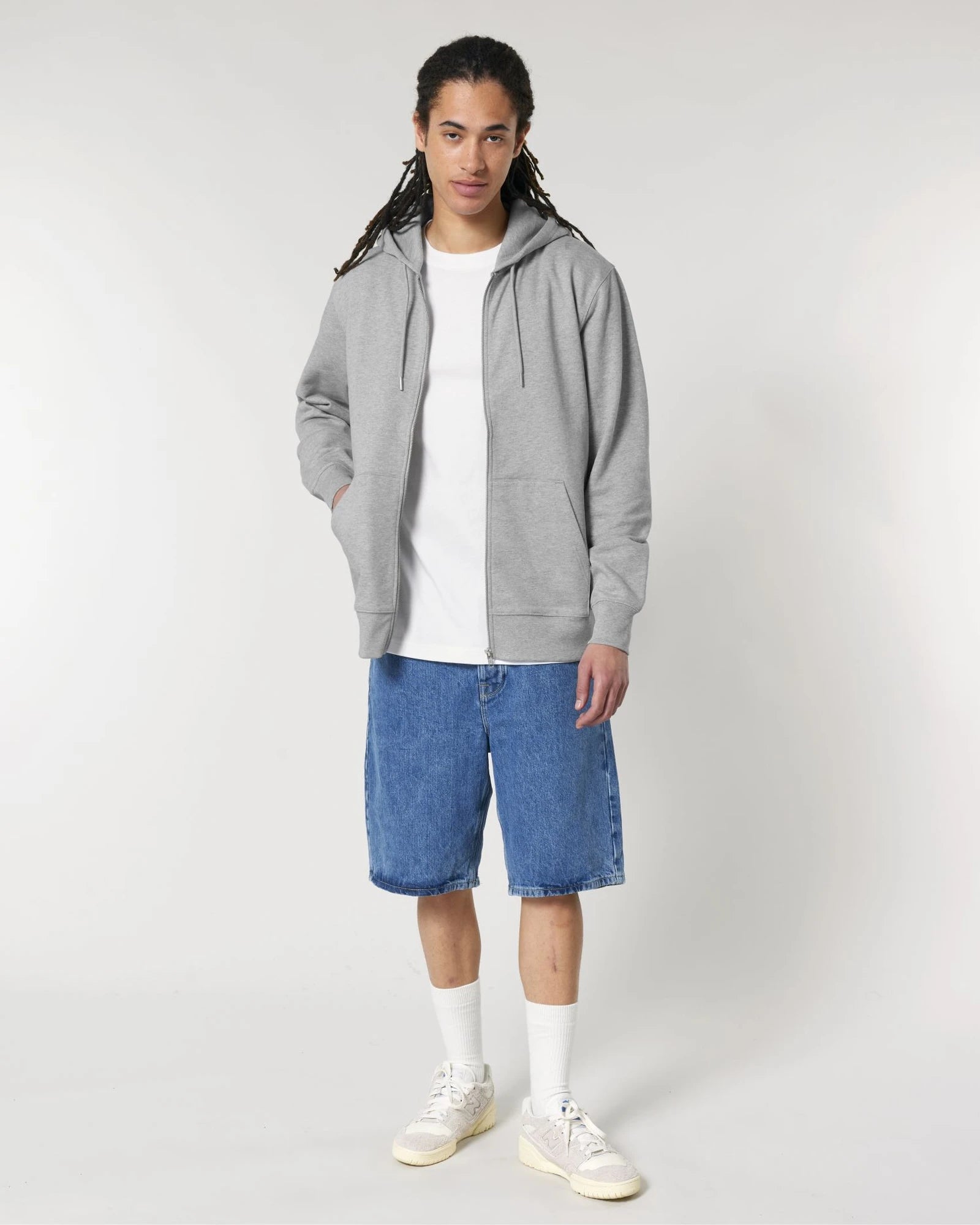 Hoodie bio-katoen Stanley/Stella om te personaliseren - Gemêleerd grijs