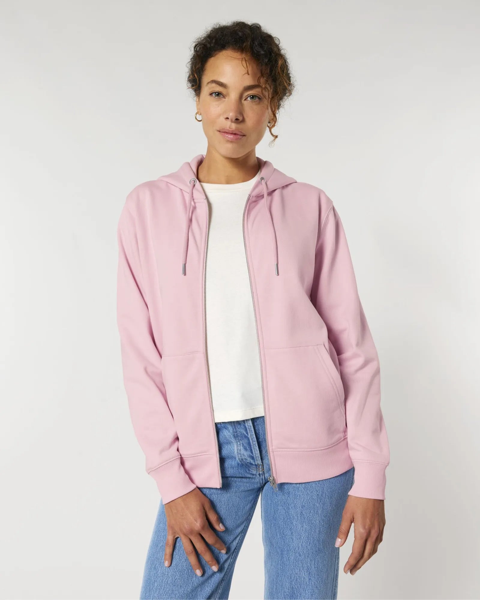 Hoodie bio-katoen Stanley/Stella om te personaliseren - Katoenroze