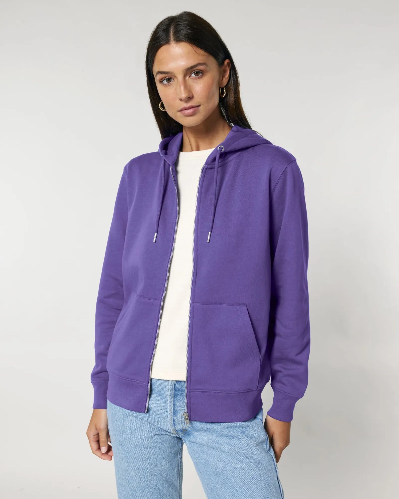 Hoodie bio-katoen Stanley/Stella om te personaliseren - Purple Love