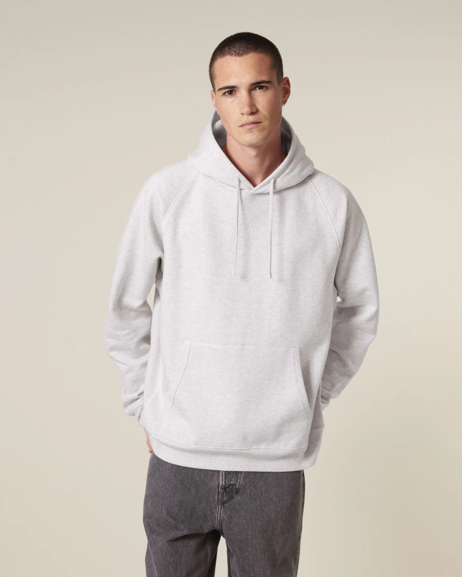 Hoodie unisex biologisch katoen om te personaliseren - Koel gemêleerd grijs