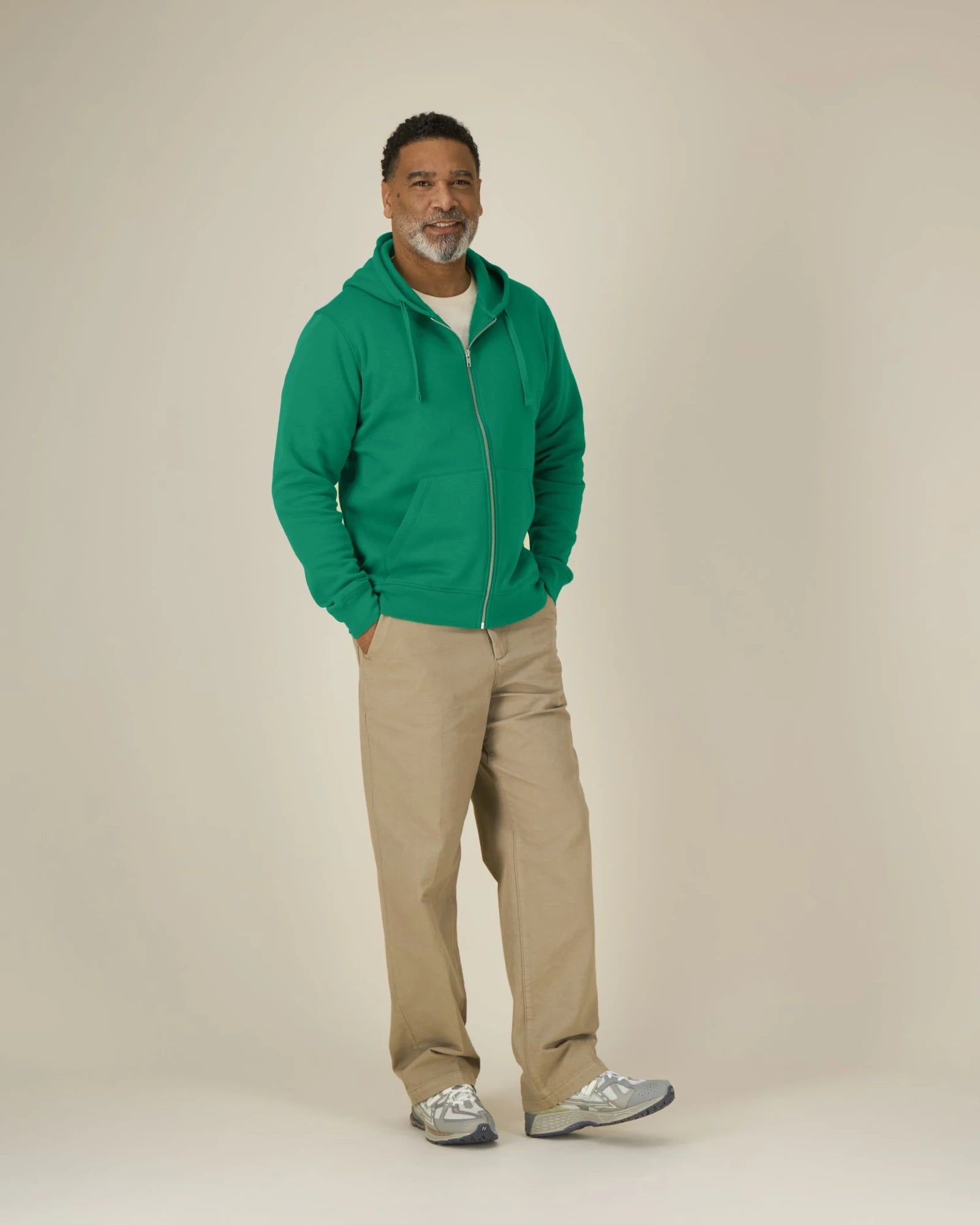 Hoodie met rits Stanley/Stella Mixer om te personaliseren - Fris Groen