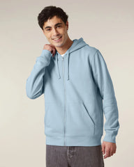 Hoodie met rits Stanley/Stella Mixer om te personaliseren - Hemelsblauw