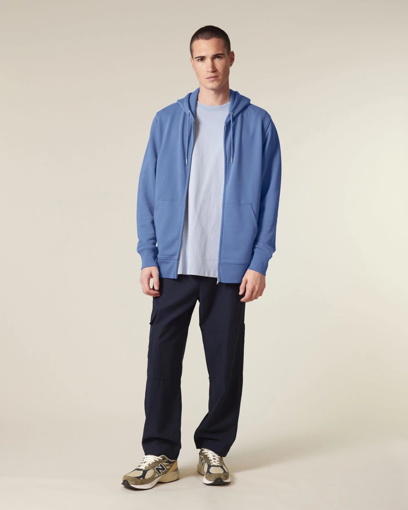 Hoodie zip Stanley/Stella Connector 2.0 om te personaliseren - Helderblauw