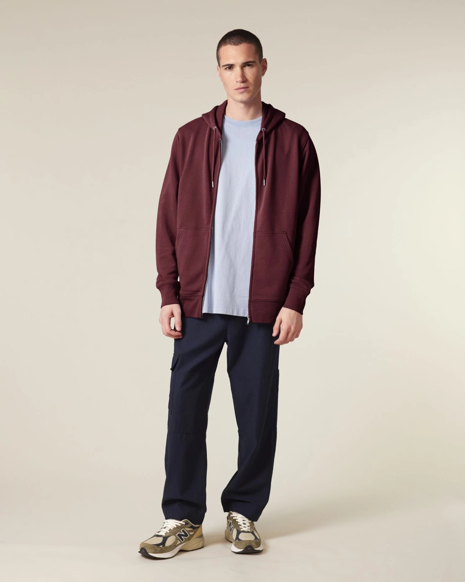 Hoodie zip Stanley/Stella Connector 2.0 om te personaliseren - Bordeauxrood