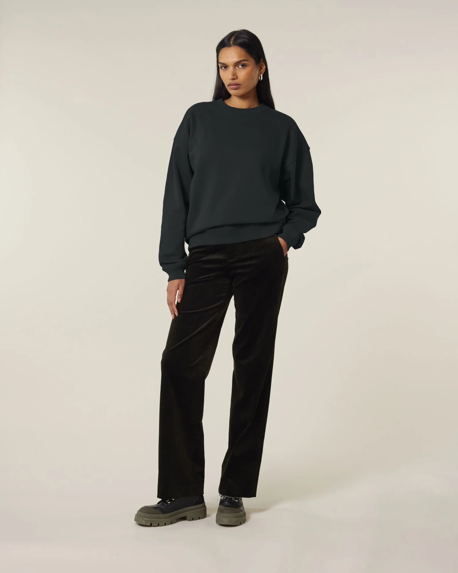 Sweater biologisch katoen om te personaliseren - Zwart