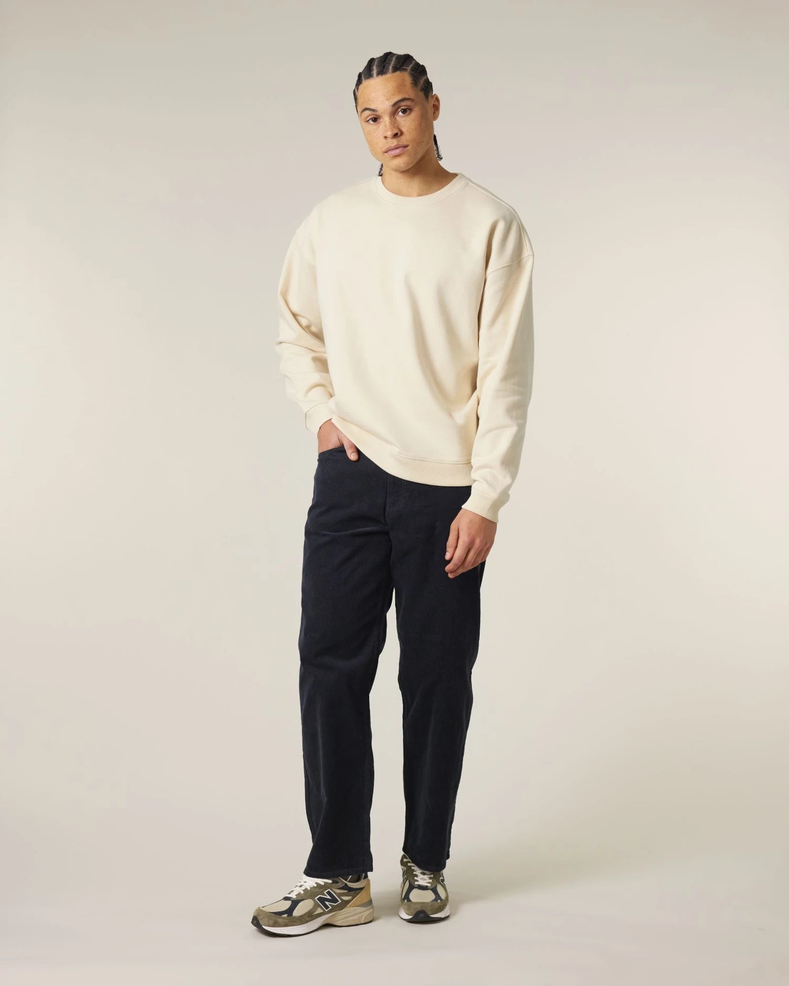 Sweater biologisch katoen om te personaliseren - Natuurlijk ruw