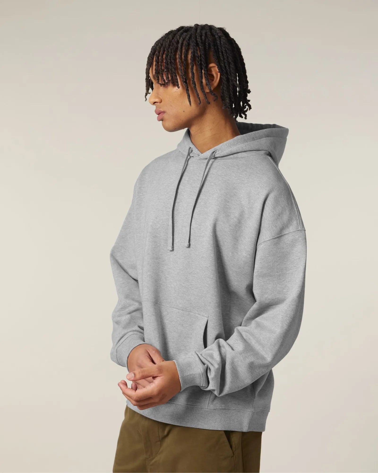 Hoodie bio-katoen Stanley/Stella om te personaliseren - Gemêleerd grijs