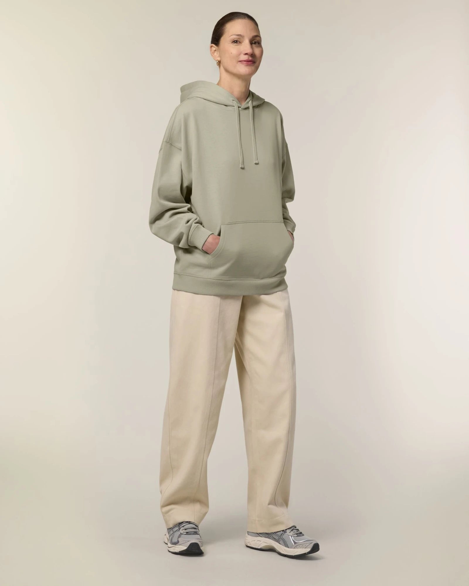 Hoodie bio-katoen Stanley/Stella om te personaliseren - Steengrijs