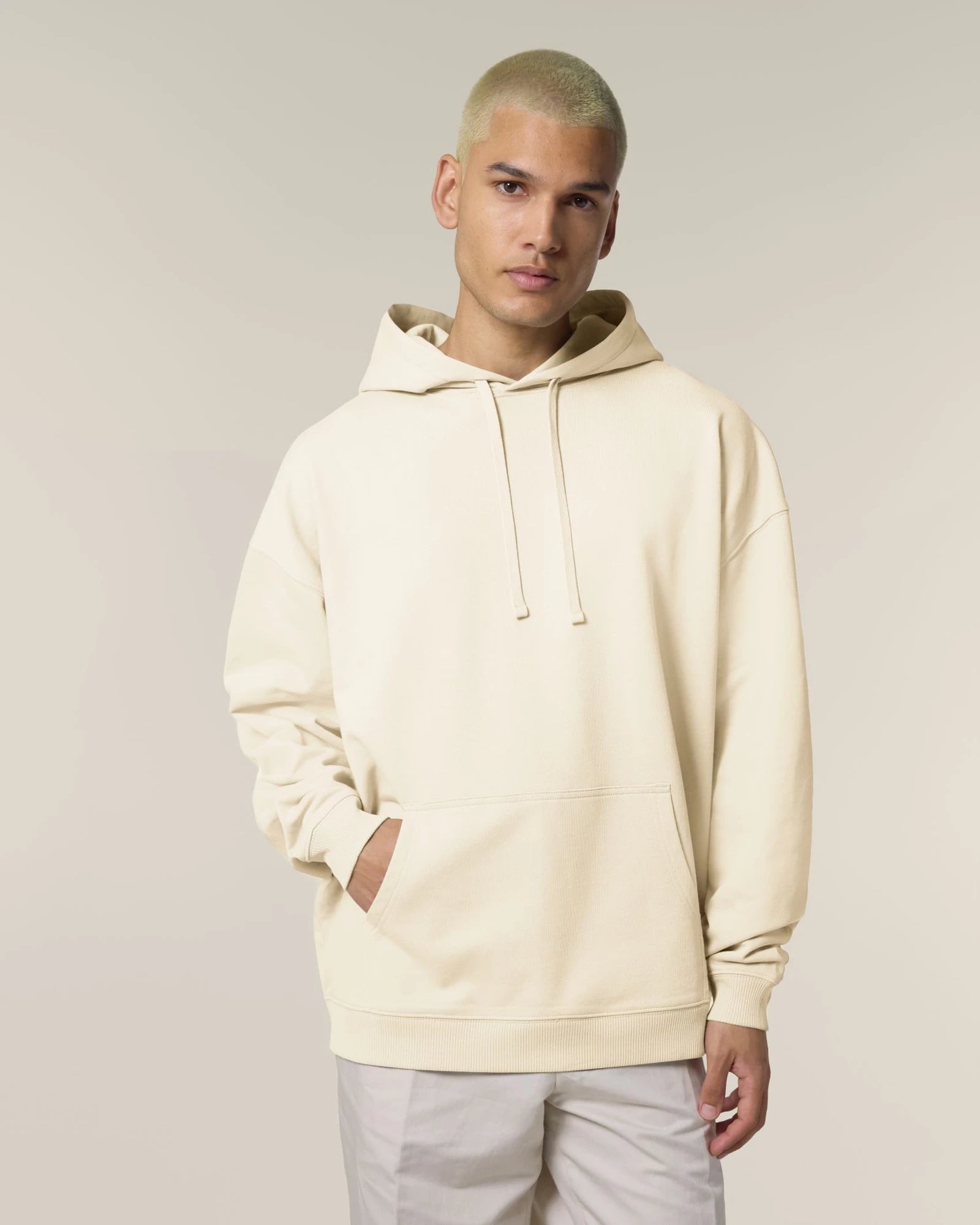 Hoodie bio-katoen Stanley/Stella om te personaliseren - Crème