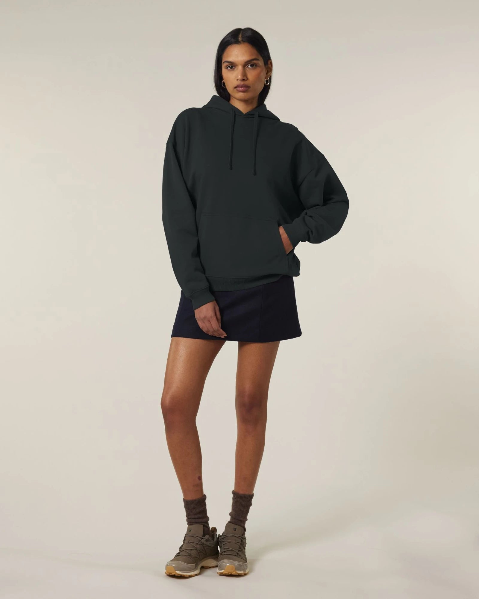 Hoodie bio-katoen Stanley/Stella om te personaliseren - Zwart