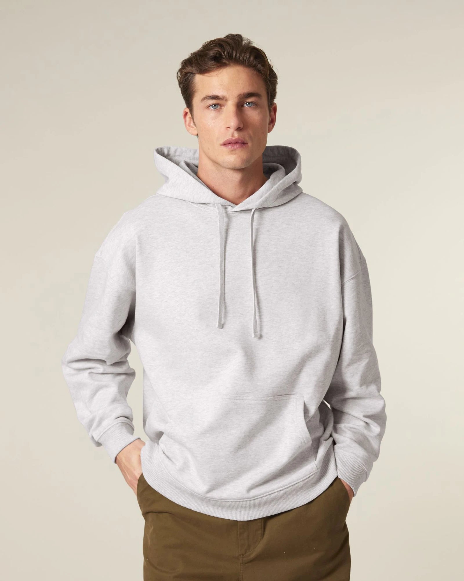 Hoodie bio-katoen Stanley/Stella om te personaliseren - Koel gemêleerd grijs