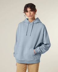 Hoodie oversized biologisch katoen om te personaliseren - G. Dyed Blue Stone