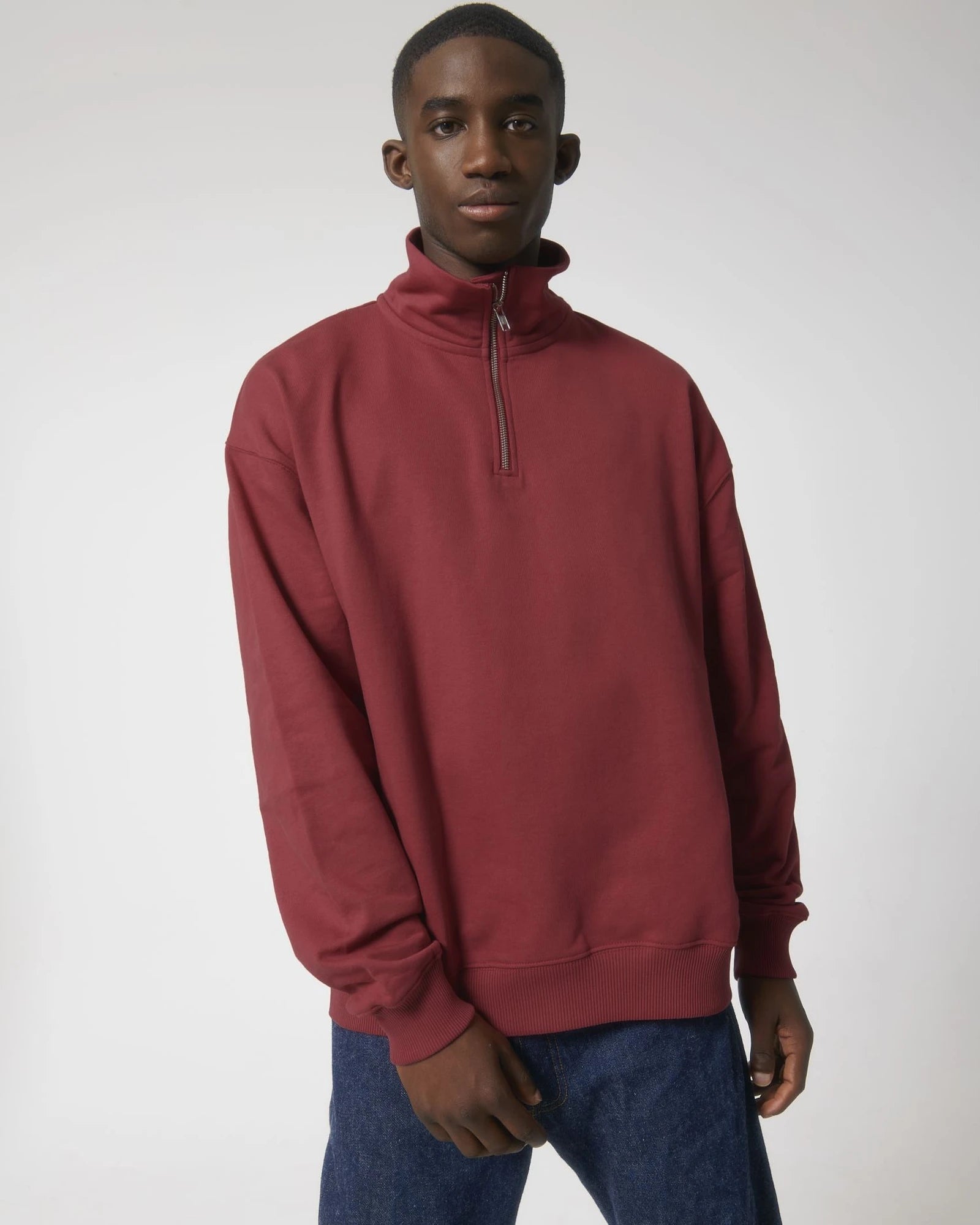 Sweater biologisch katoen om te personaliseren - Red Earth