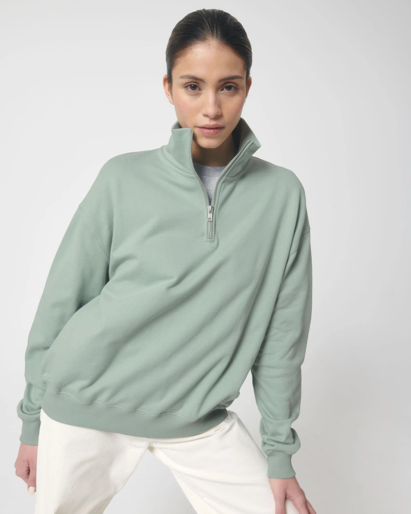 Sweater biologisch katoen om te personaliseren - Aloë
