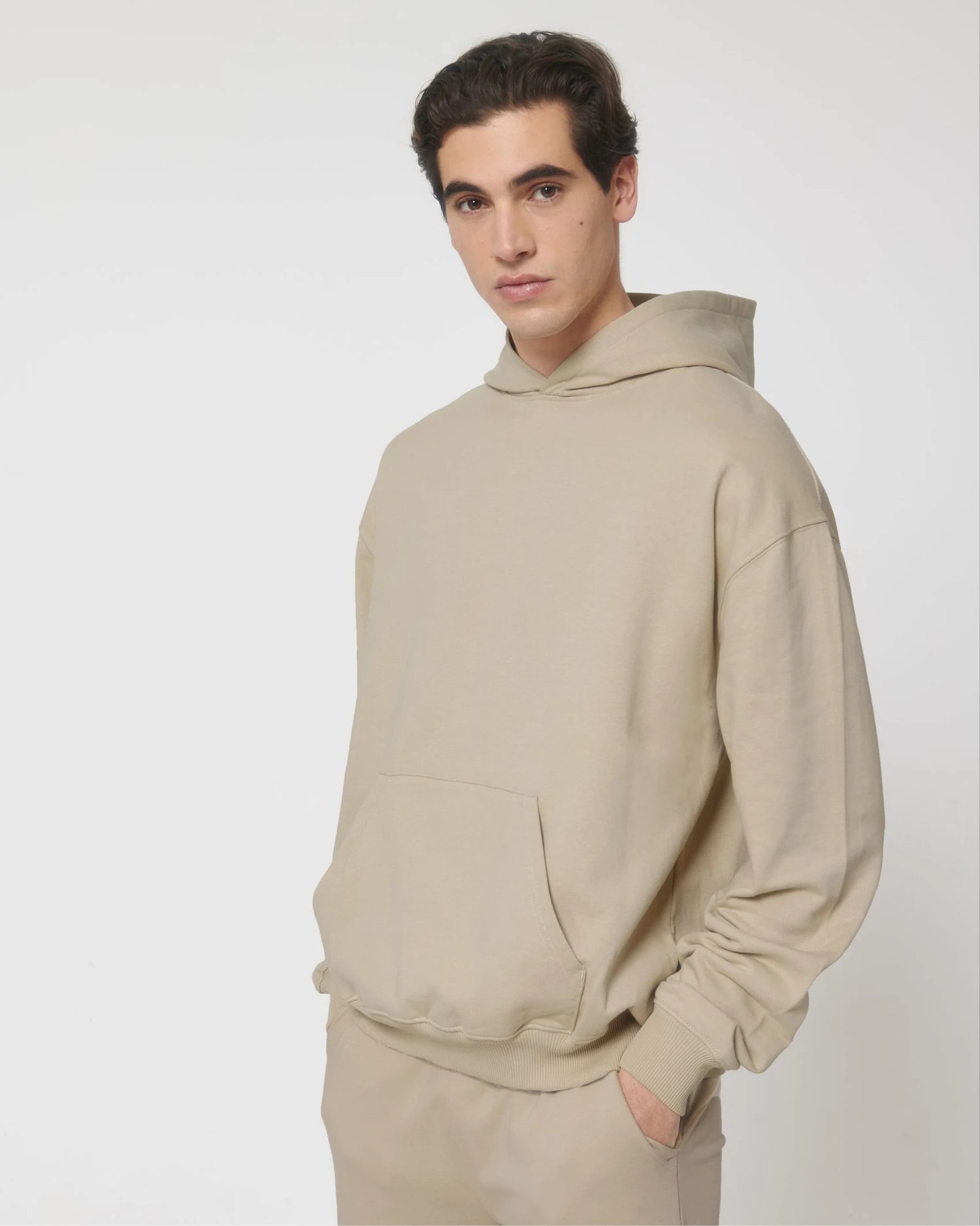 Hoodie biologisch katoen Stanley/Stella om te personaliseren - Woestijnzand