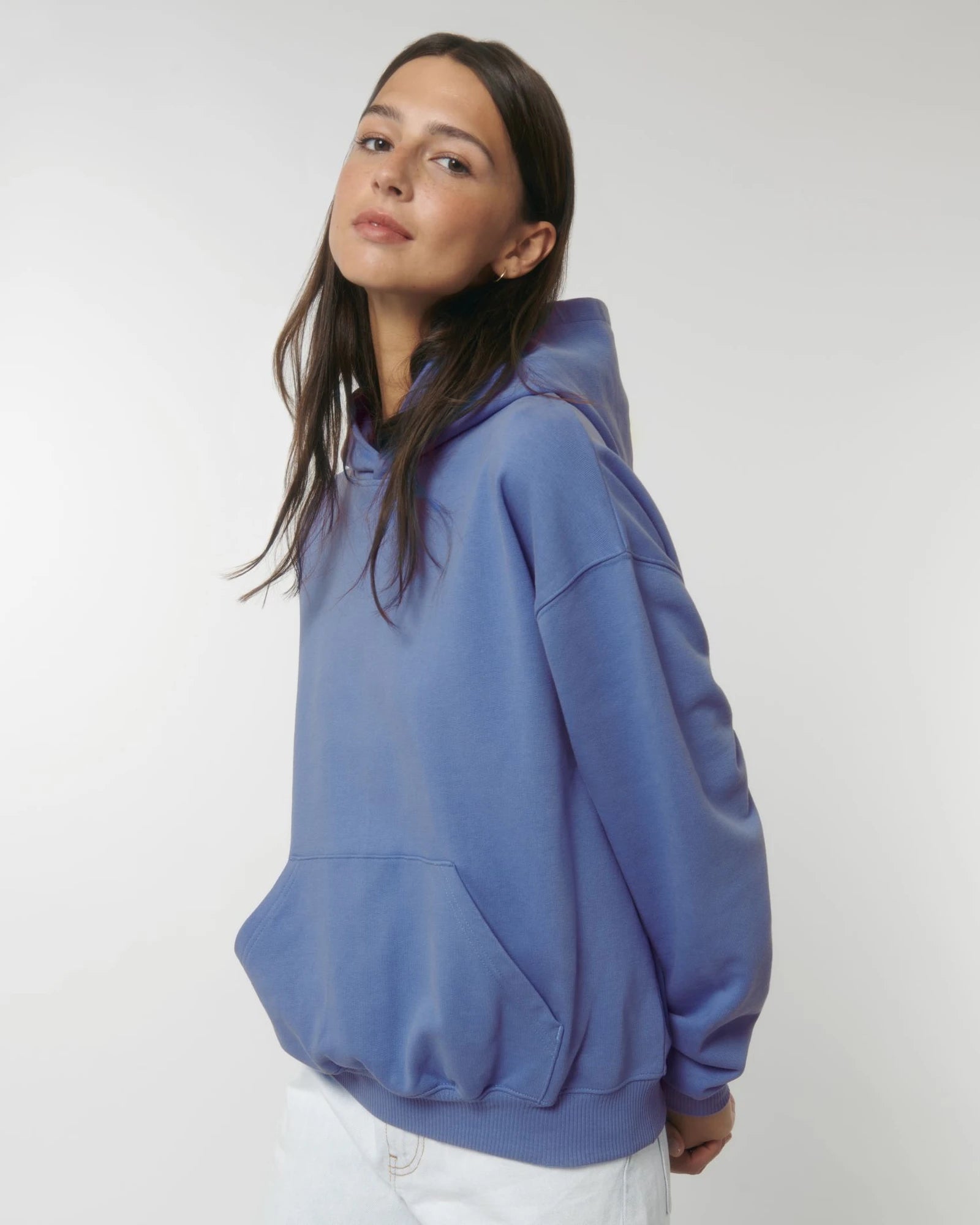 Hoodie biologisch katoen Stanley/Stella om te personaliseren - Helderblauw