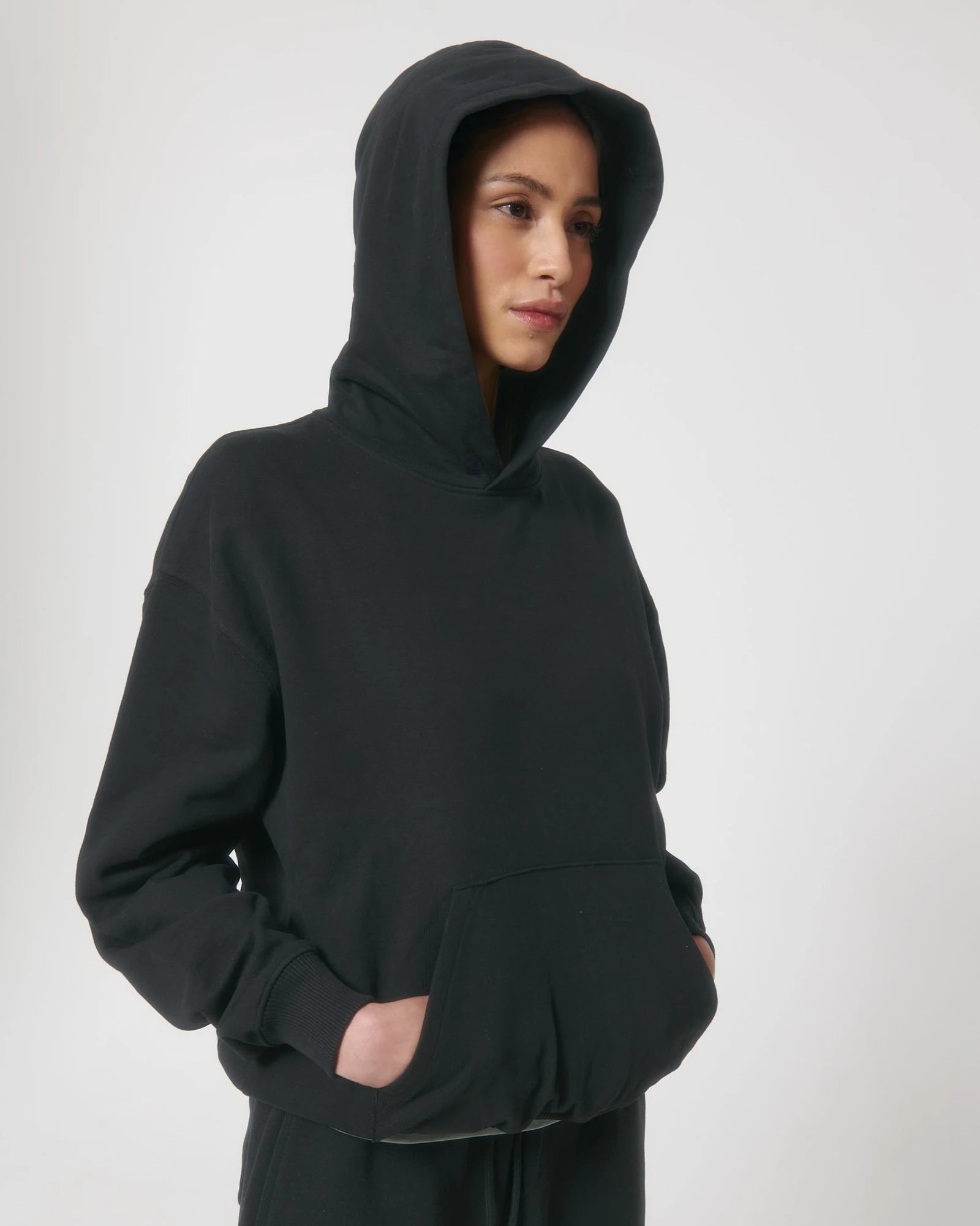 Hoodie biologisch katoen Stanley/Stella om te personaliseren - Zwart