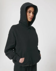 Hoodie biologisch katoen Stanley/Stella om te personaliseren - Zwart
