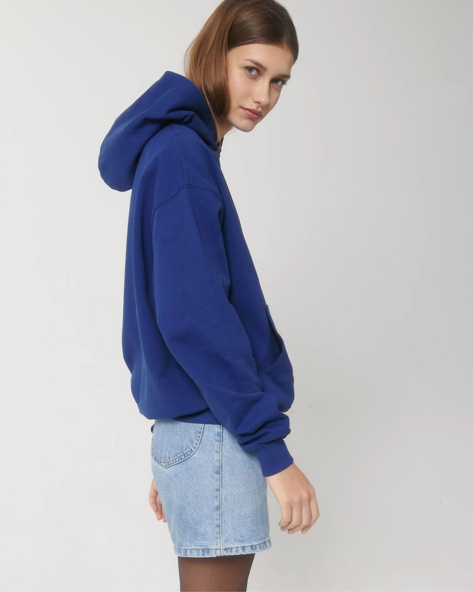Hoodie biologisch katoen Stanley/Stella om te personaliseren - Workerblauw
