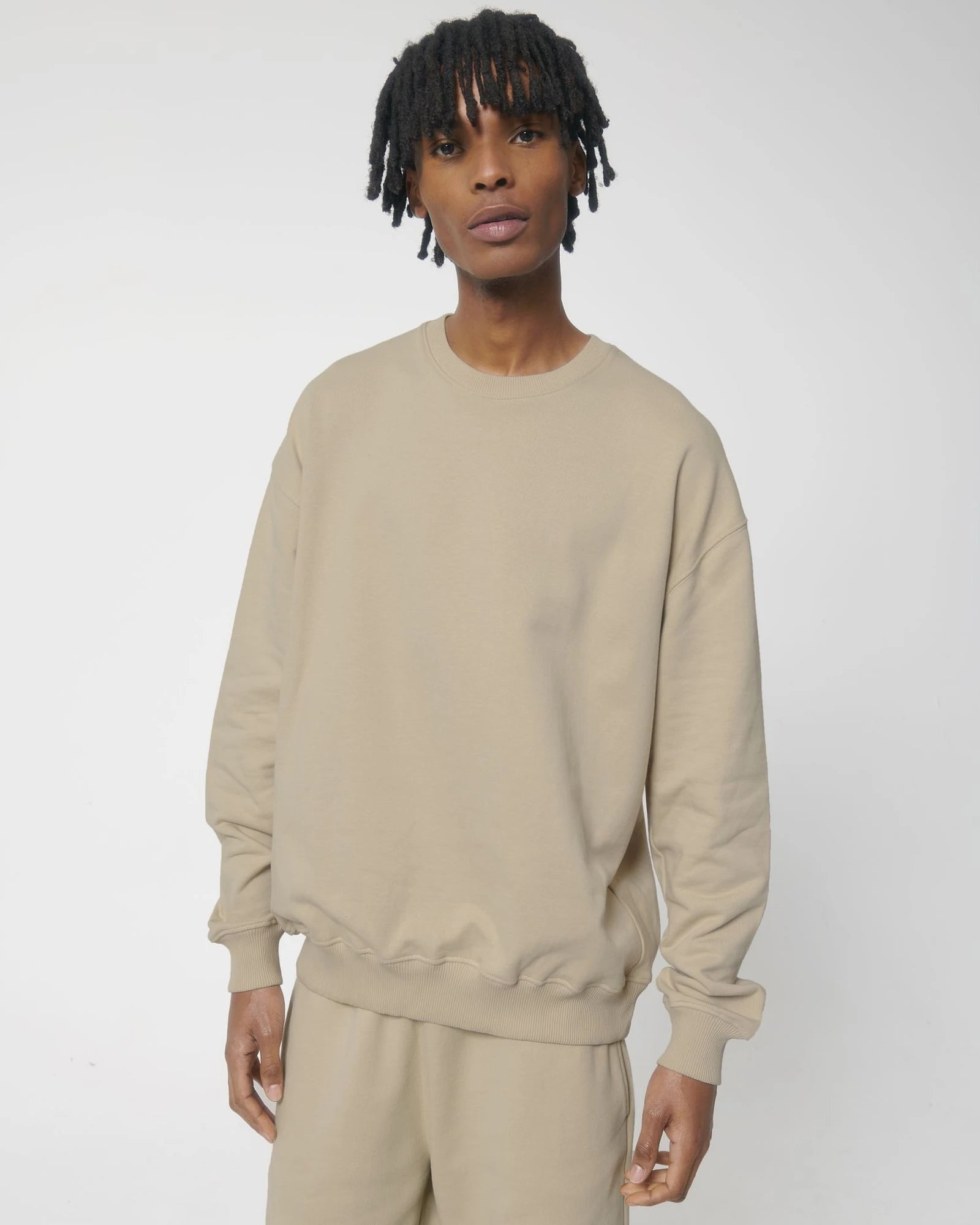 Sweater biologisch katoen om te personaliseren - Woestijnzand