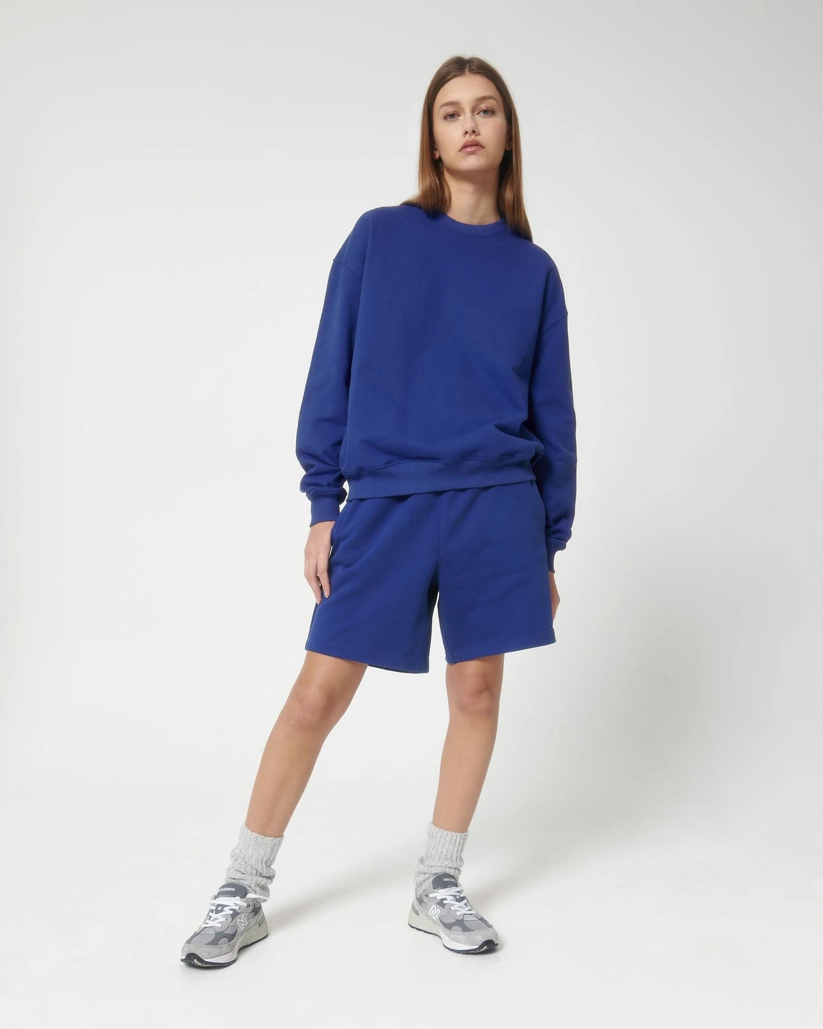 Sweater biologisch katoen om te personaliseren - Workerblauw