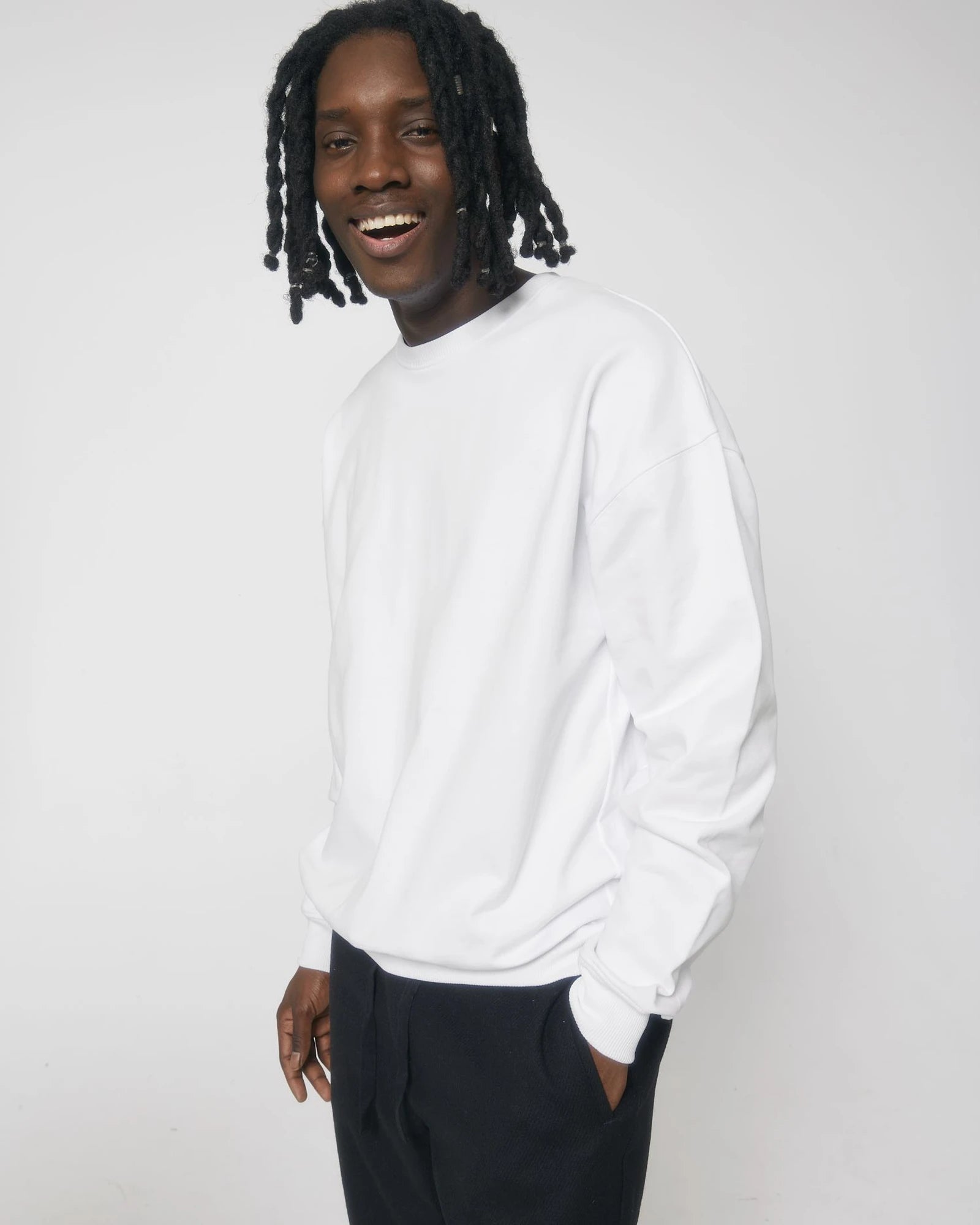 Sweater biologisch katoen om te personaliseren - Wit