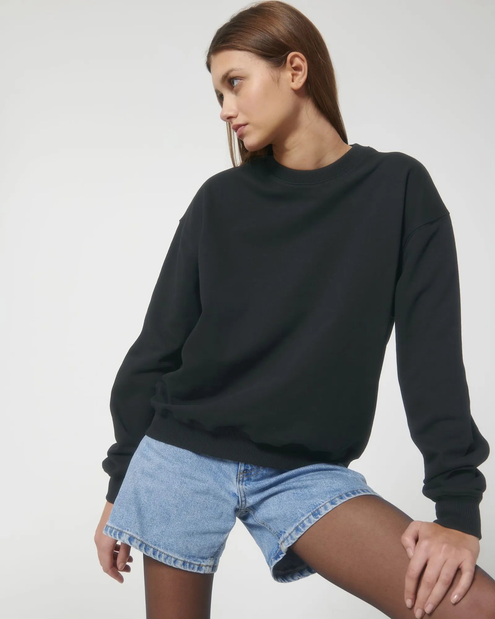 Sweater biologisch katoen om te personaliseren - Zwart