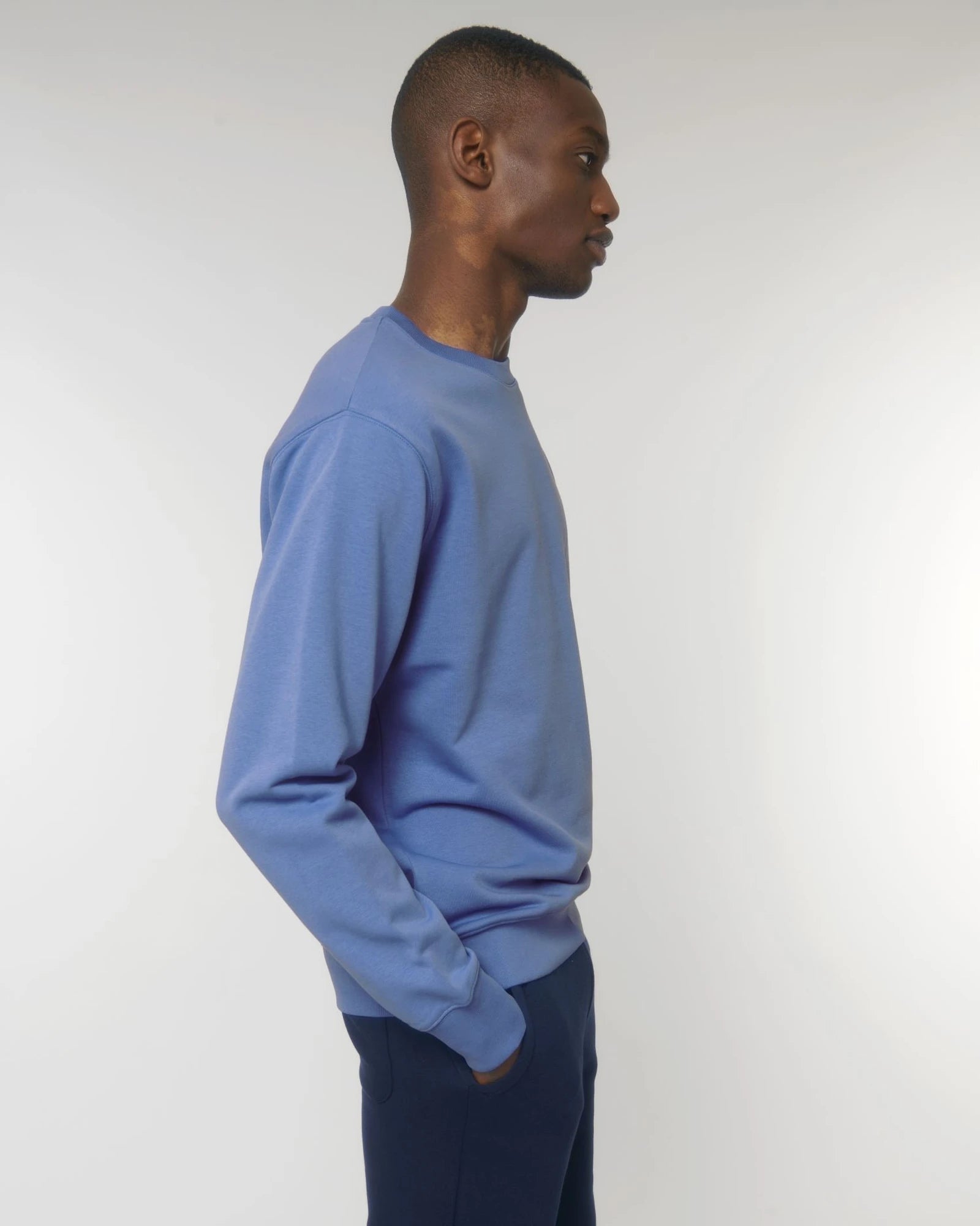 Sweater biologisch katoen om te personaliseren - Helderblauw