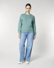 Sweater biologisch katoen om te personaliseren - Teal Monstera