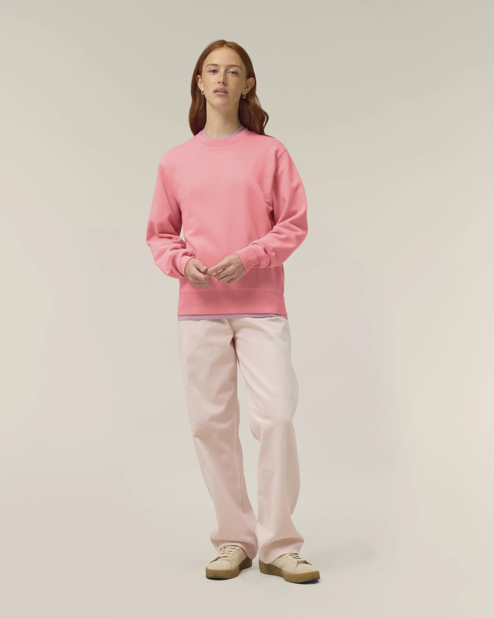 Sweater biologisch katoen om te personaliseren - Pink Joy