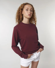Sweater biologisch katoen om te personaliseren - Bordeauxrood