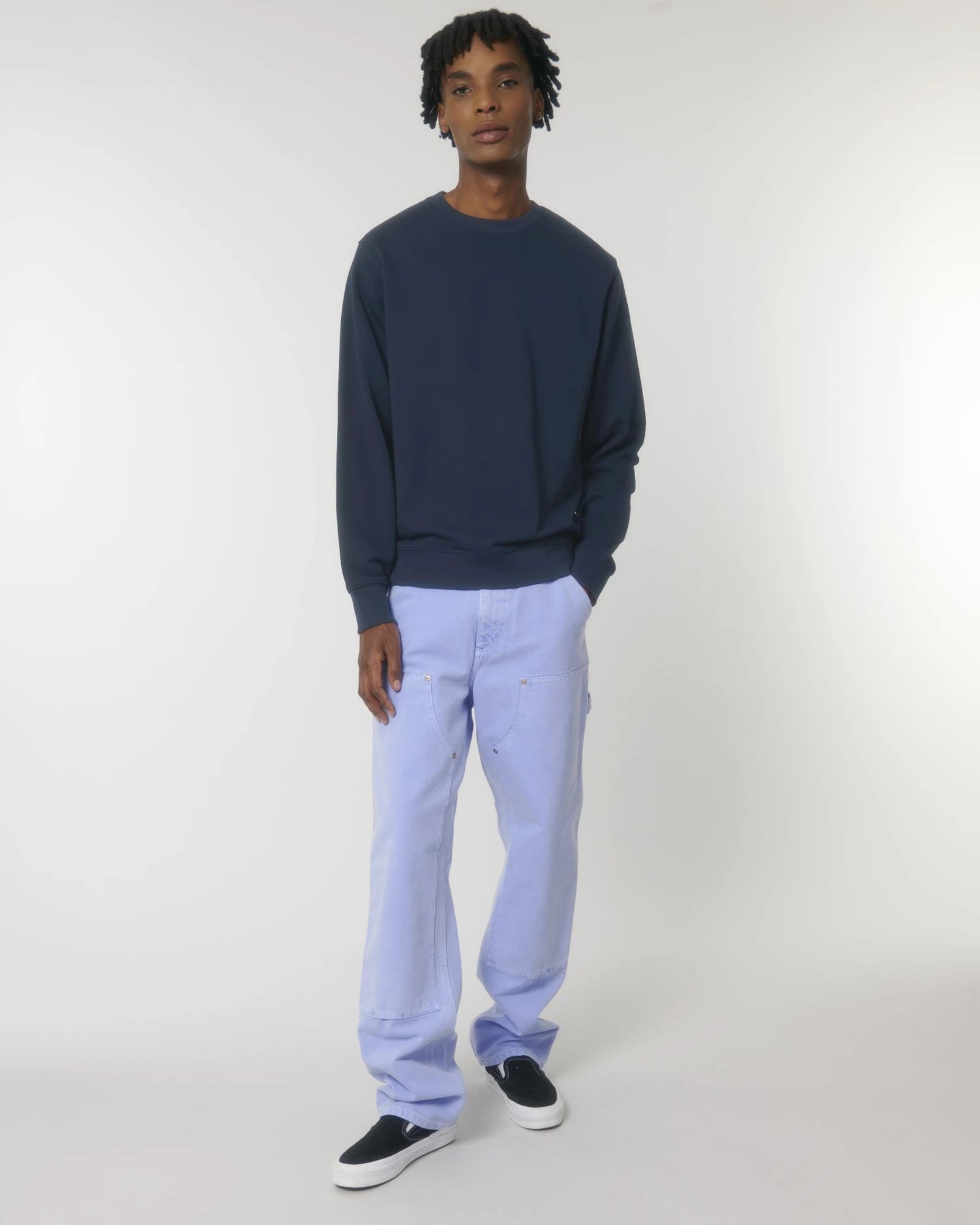 Sweater biologisch katoen om te personaliseren - Marineblauw