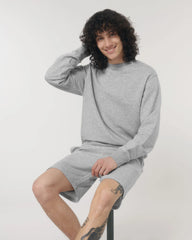 Sweater biologisch katoen om te personaliseren - Gemêleerd grijs
