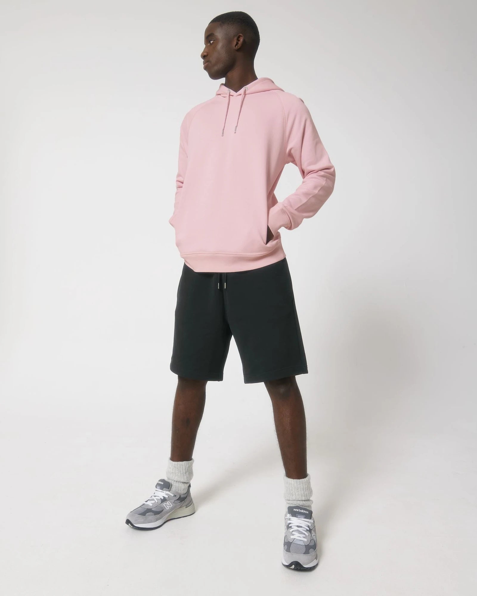 Hoodie Stanley/Stella Sider om te personaliseren - Katoenroze